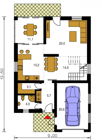 Floor plan of ground floor - PREMIER 195